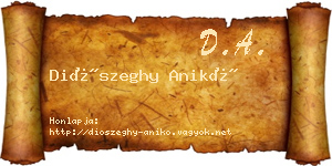Diószeghy Anikó névjegykártya