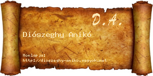 Diószeghy Anikó névjegykártya